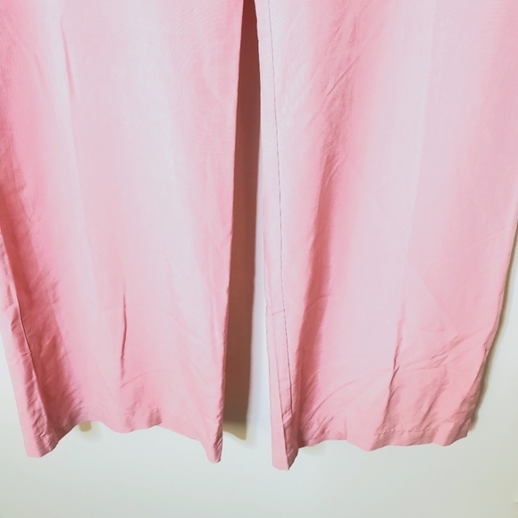 En Saison Valeria Linen Blend Pink Wide Leg Trouser Pants - Picture 7 of 13